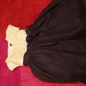 A blue, white and gold sugarplum kids size 7 dress